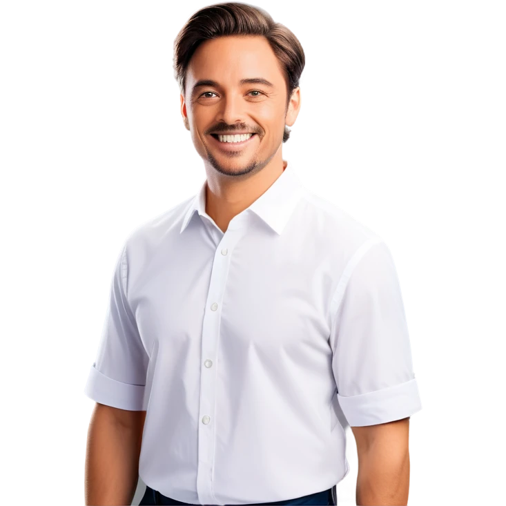 male in white collared shirt emoji