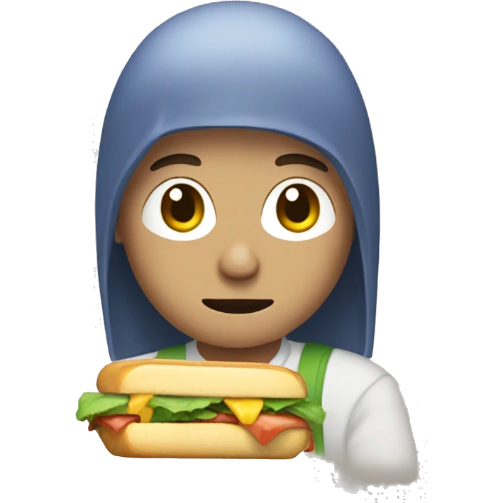 Juston eating a sandwich  emoji
