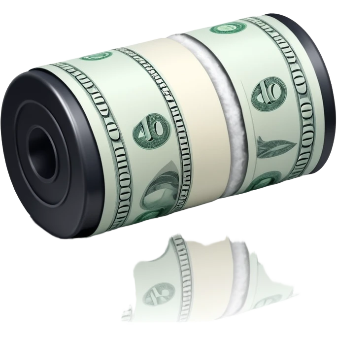100$ dolar roll to sniffing coke emoji