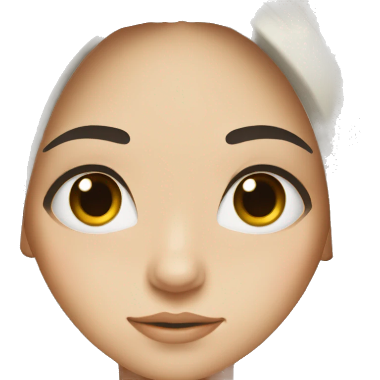 Girl with black hair and hazel eyes  emoji