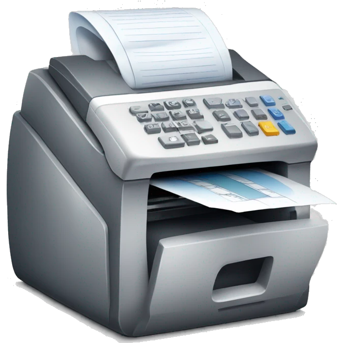 Printer that prints a big calculator emoji