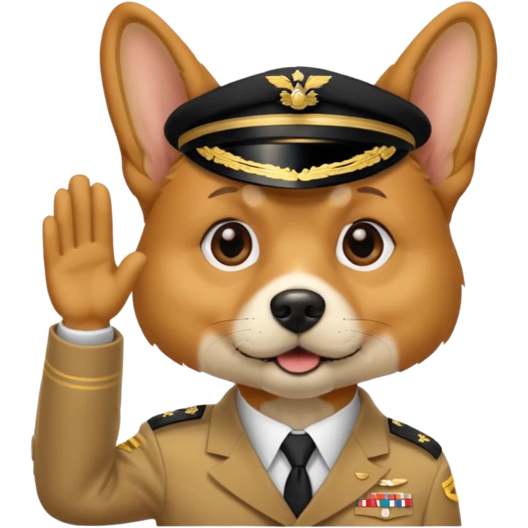 Yes sir salute animal emoji