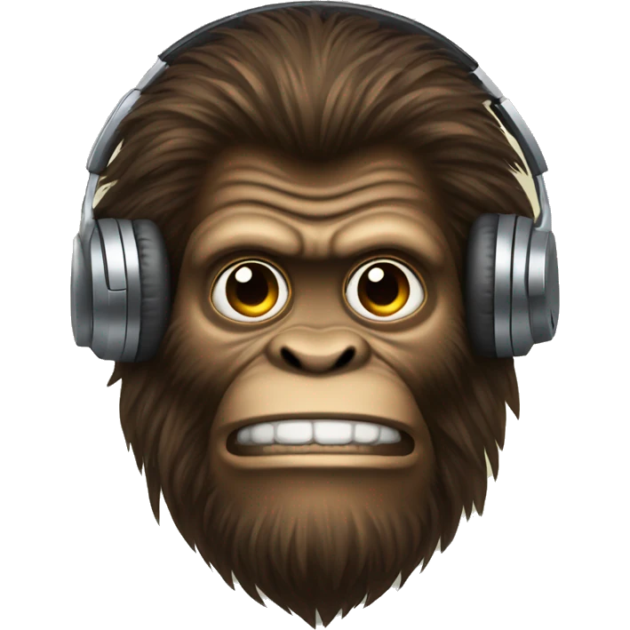 Sasquatch with headphones emoji