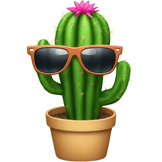 Cactus with sunglasses emoji