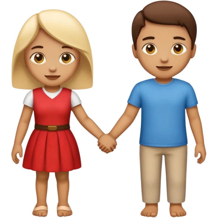 create an emoji of enivya and akrow holding hands emoji