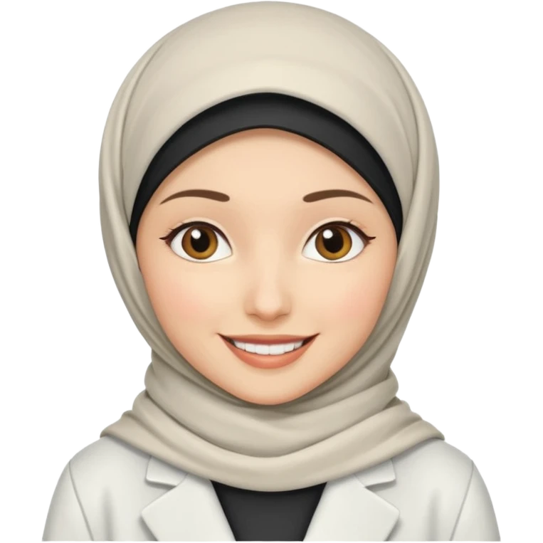 Hijab white coat emoji
