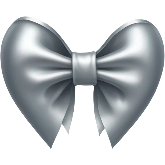 bow of a silver heart emoji