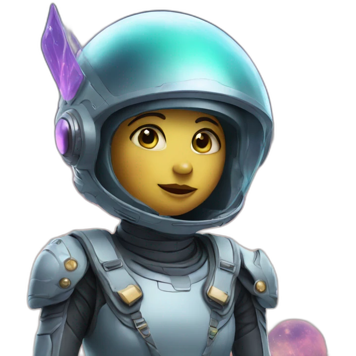 space fairy with helmet emoji