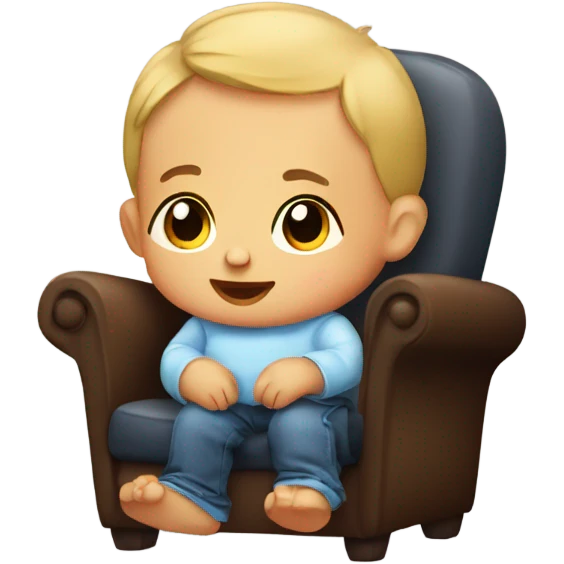 baby sitting on the chair  emoji