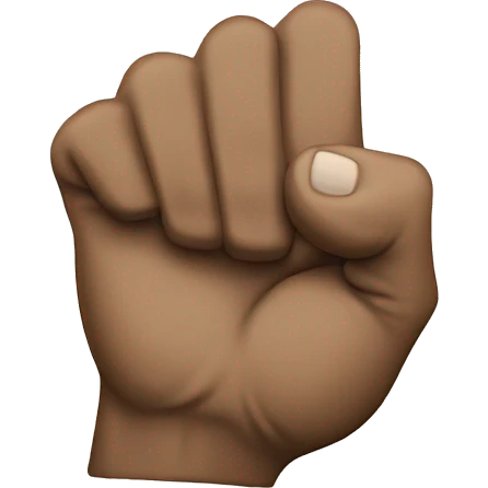  left fist in the air, write revolution emoji
