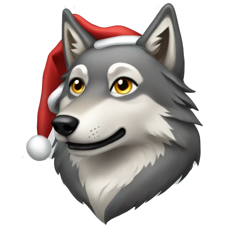 Christmas wolf  emoji
