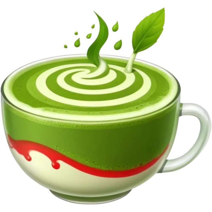 Make a matcha red emoji
