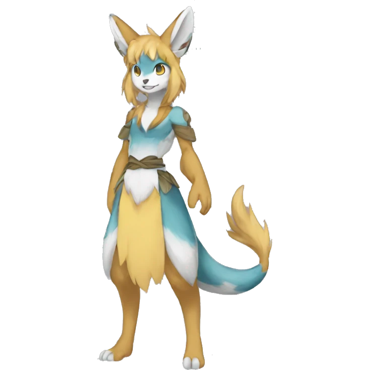 Anthro Sona Fakemon Full Body emoji