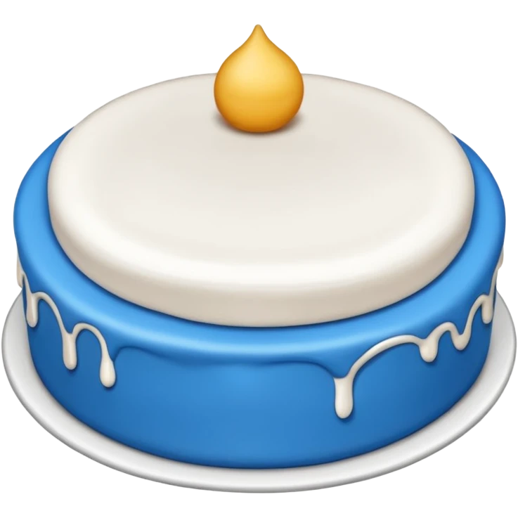 Emoji de bolo de menino azul com branco emoji