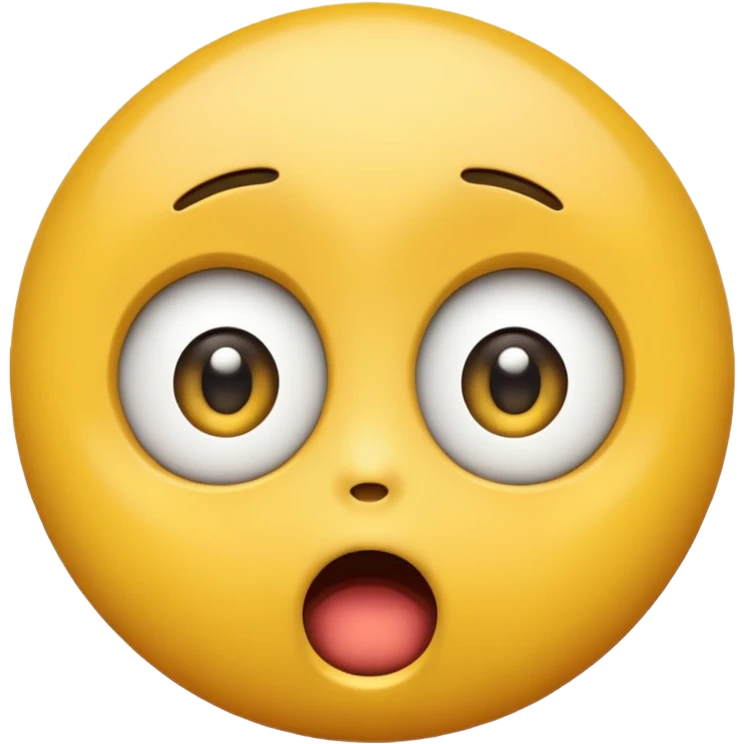 surprised face yellow round emoji emoji