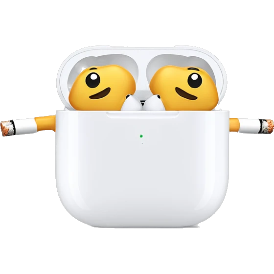 AirPods Pro with cigarettes  emoji