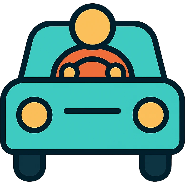 person driving a car emoji