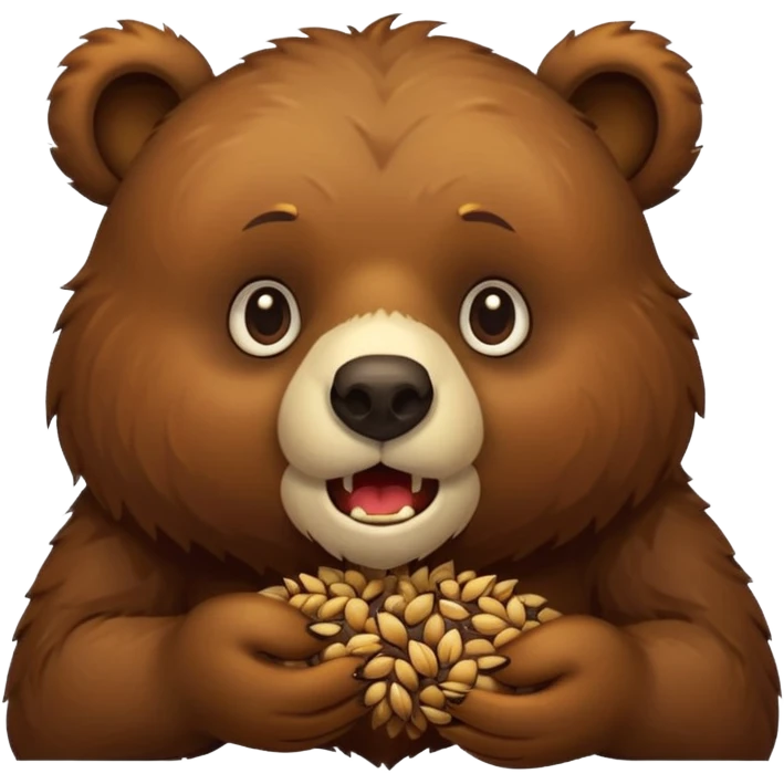 bear that is gnawing on seeds emoji