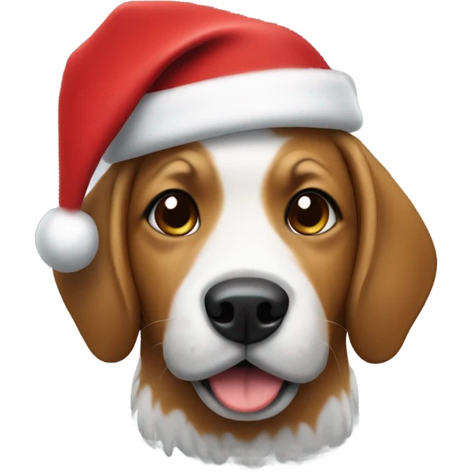 Dog with Santa hat emoji