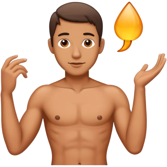 Naked man with penis emoji