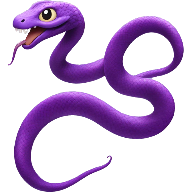A purple snake dancing enthusiastically, energetic and lively. emoji