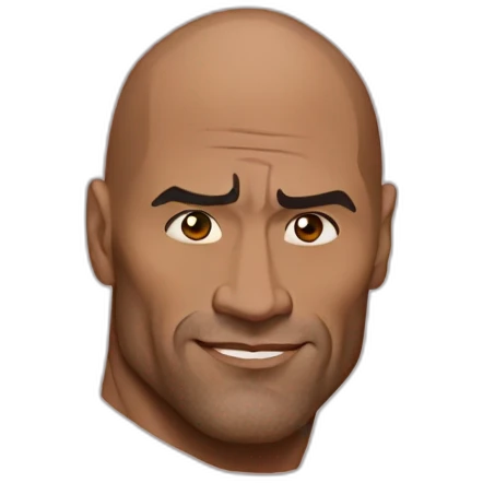 the Rock 🤨 emoji