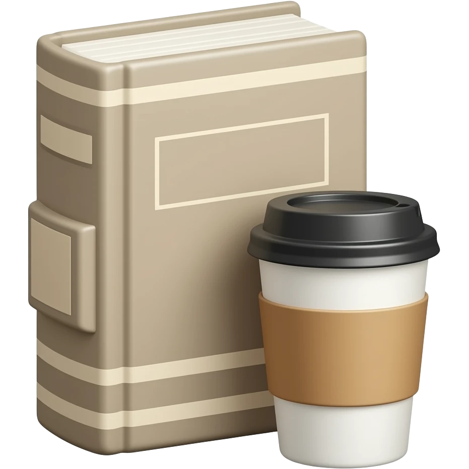 books, ipad,coffee beige tons emoji