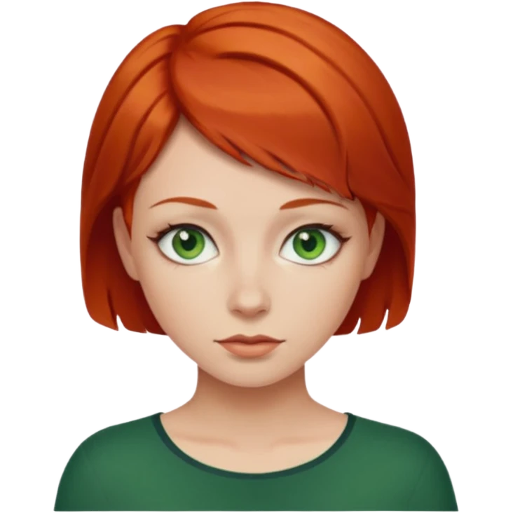 women with very short red hair emoji