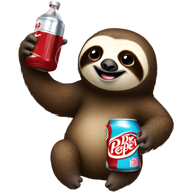 sloth drinking a dr pepper  emoji