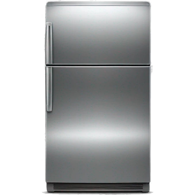 Realistic metallic yellow fridge isolated.  emoji