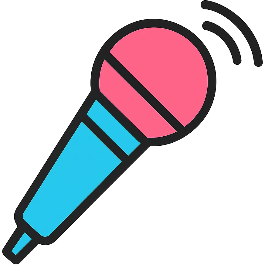 Make the microphone wireless, keep the simple, modern, iconic style with clean lines and no background. emoji