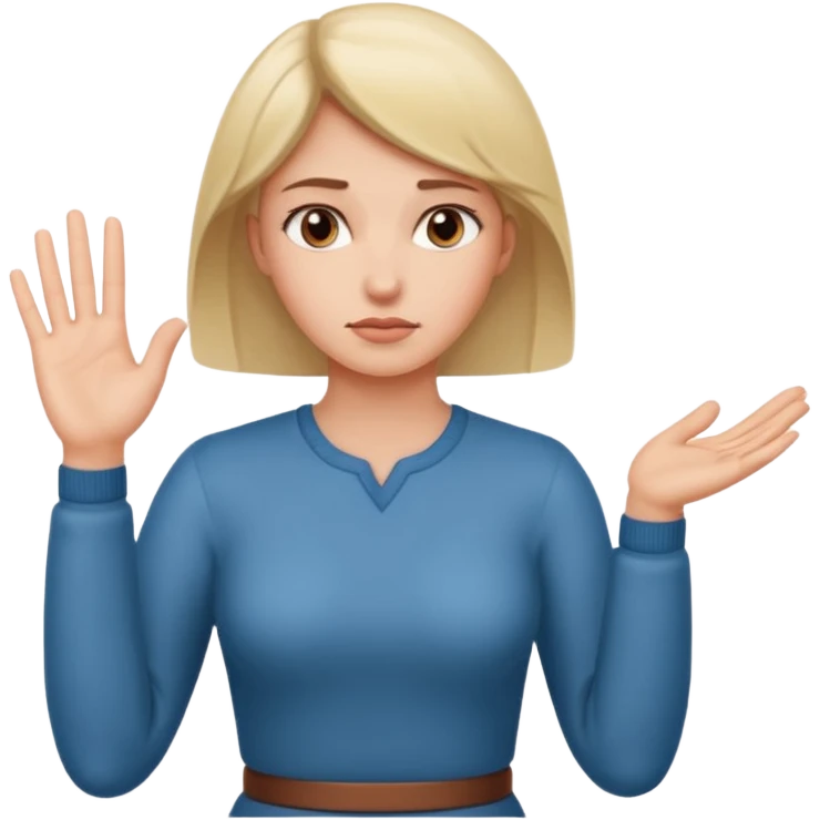 decision gesture women no cross hands emoji
