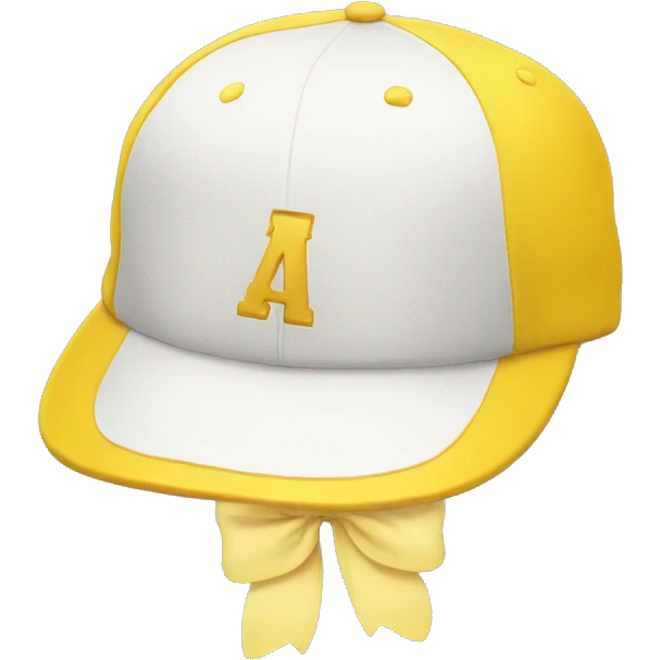 Baseball cap in yellow with bow emoji