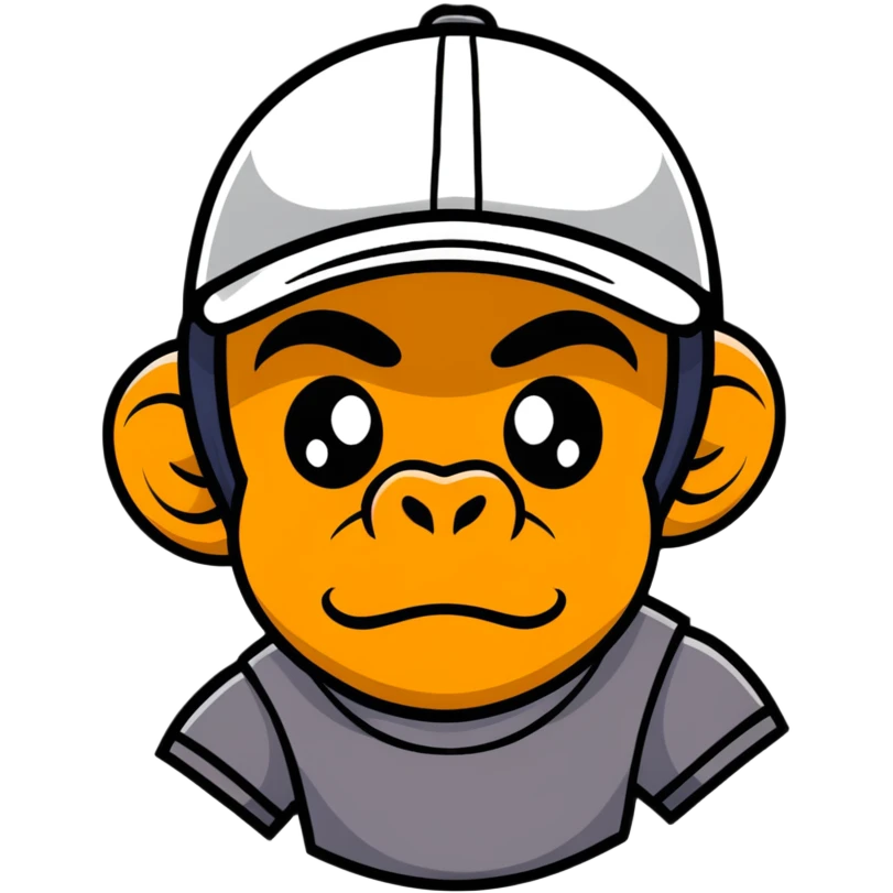 boy ape face with baseball cap emoji