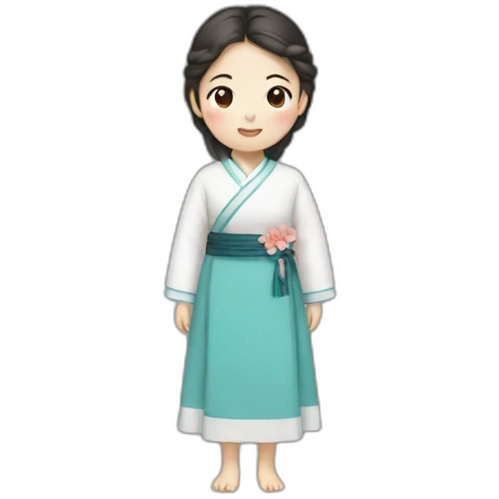 Girl with Korean dress  emoji