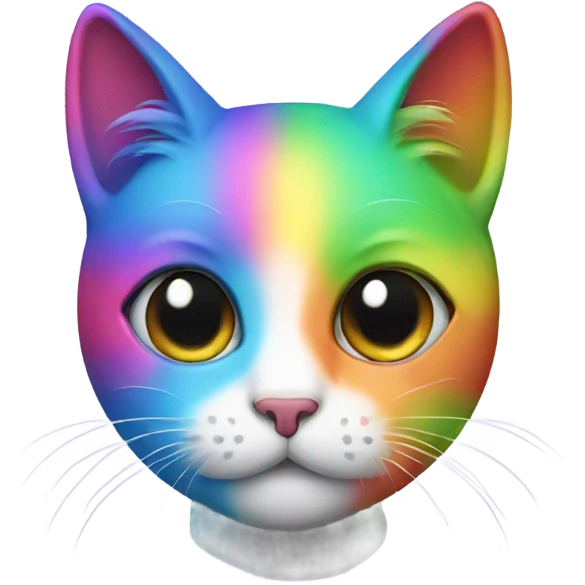 Rainbow cat emoji