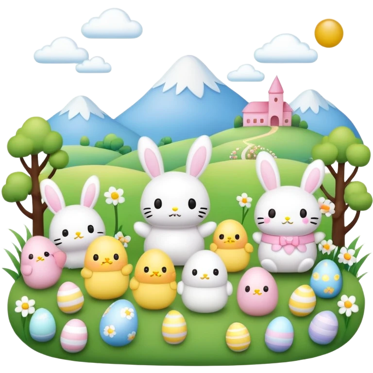easter sanrio landscape  emoji