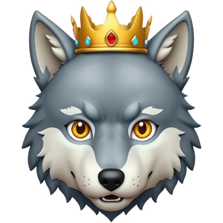 Wolf king emoji