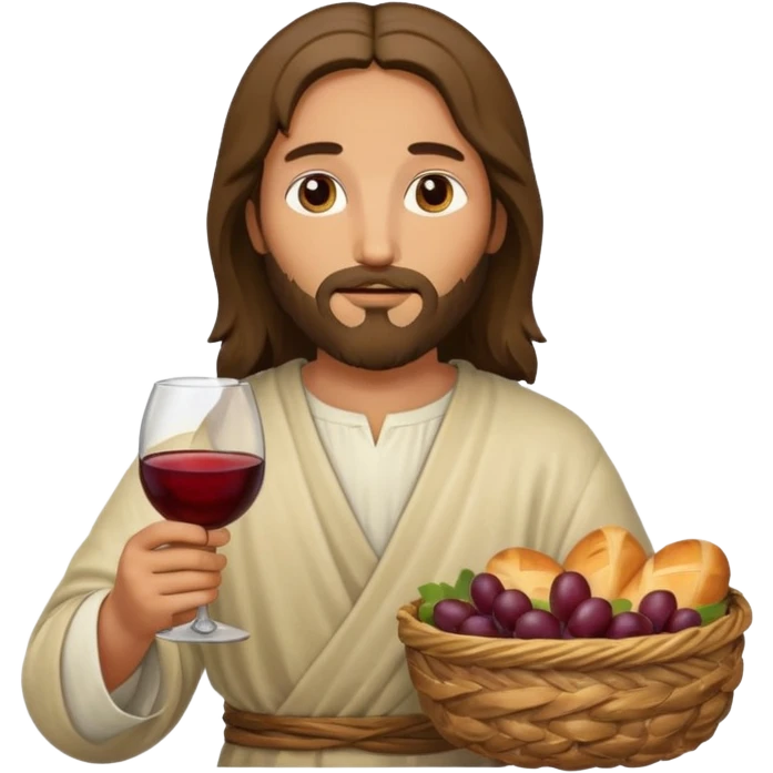 JESUS GIVING BREAD AND WINE emoji