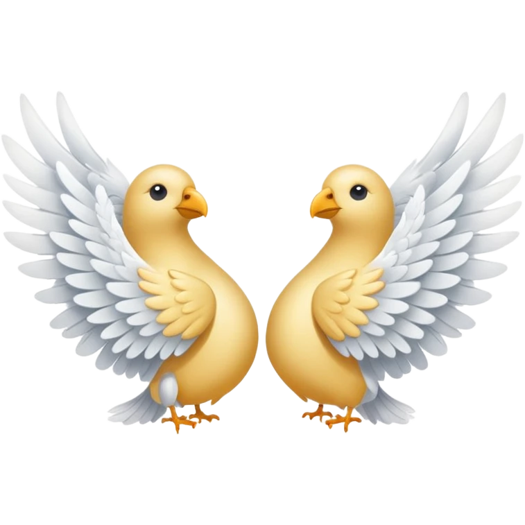 Two white wings together emoji