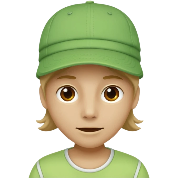 green tennis hat emoji