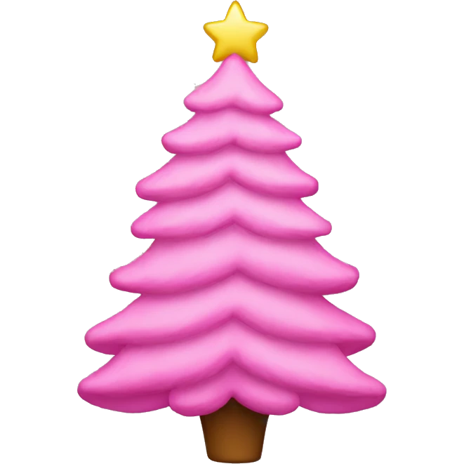 Pink Christmas tree emoji