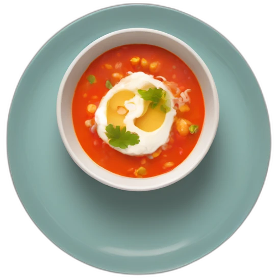 salmorejo plato top view emoji