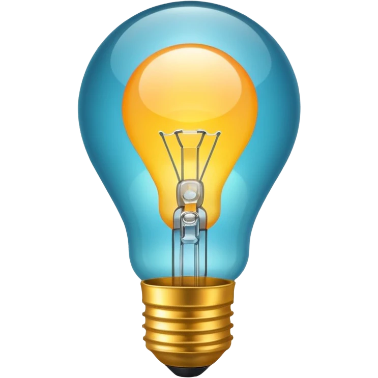light bulb turned on NO FACE emoji
