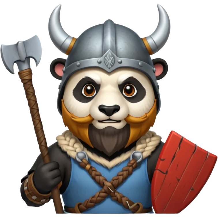 Panda Bear viking emoji