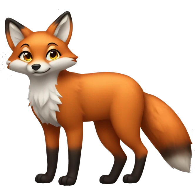 Fox, curvy, female, anthro, furry emoji