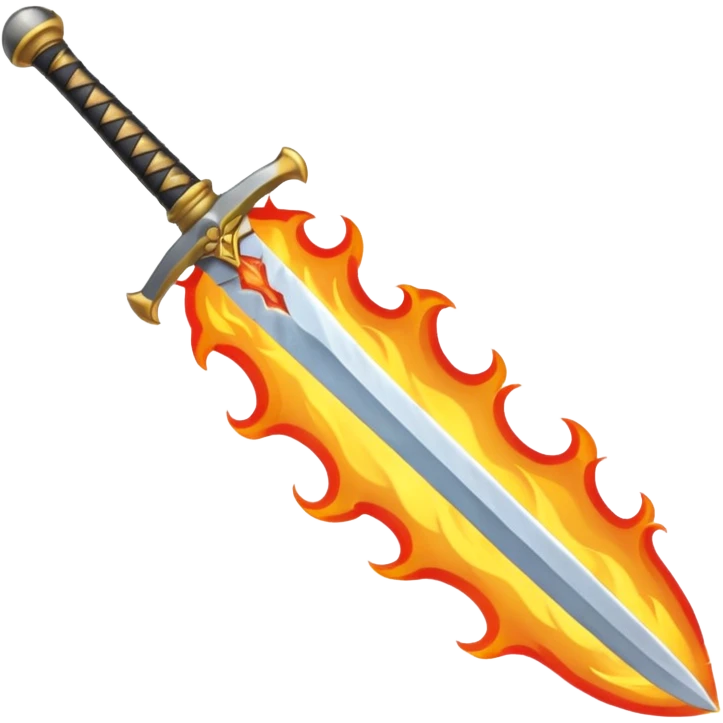 a sword blade on fire emoji emoji