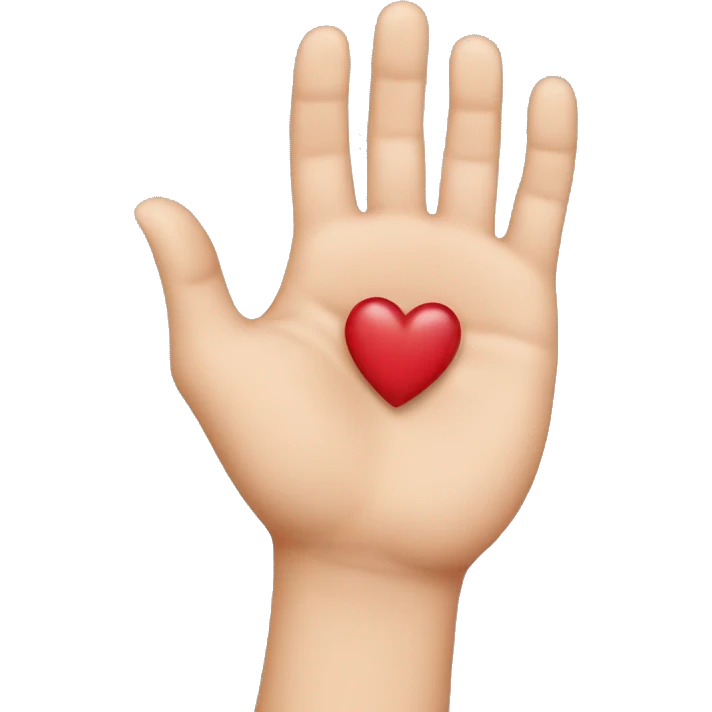 Hand heart emoji
