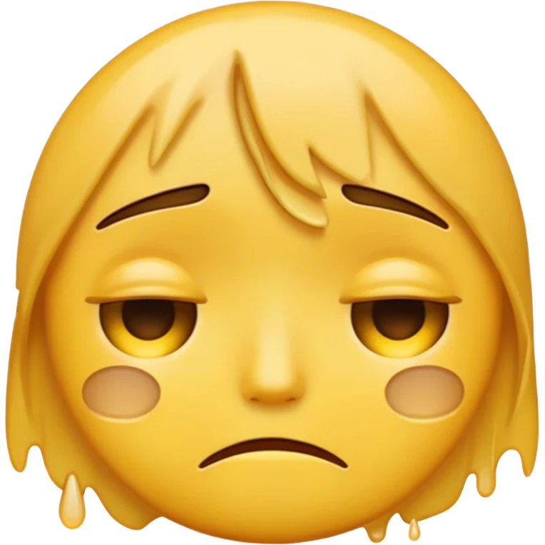 Basic yellow emoji, but he is tired, sad and started crying emoji