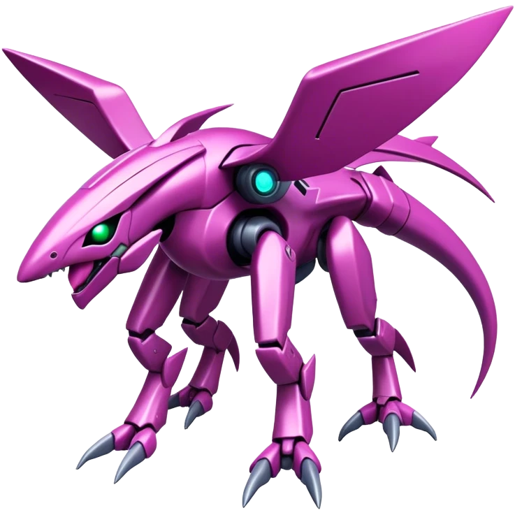  Cool Edgy Shiny Futuristic Ethereal Legendary Digimon-Genesect-Palkia-hybrid full body emoji